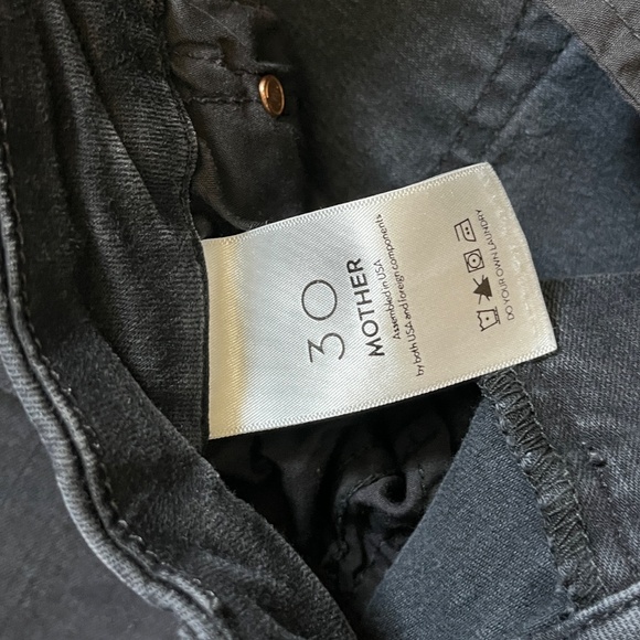 Mother The Looker Ankle Fray Not Guilty Jeans - Women's Size 30 - Black - Picture 6 of 13